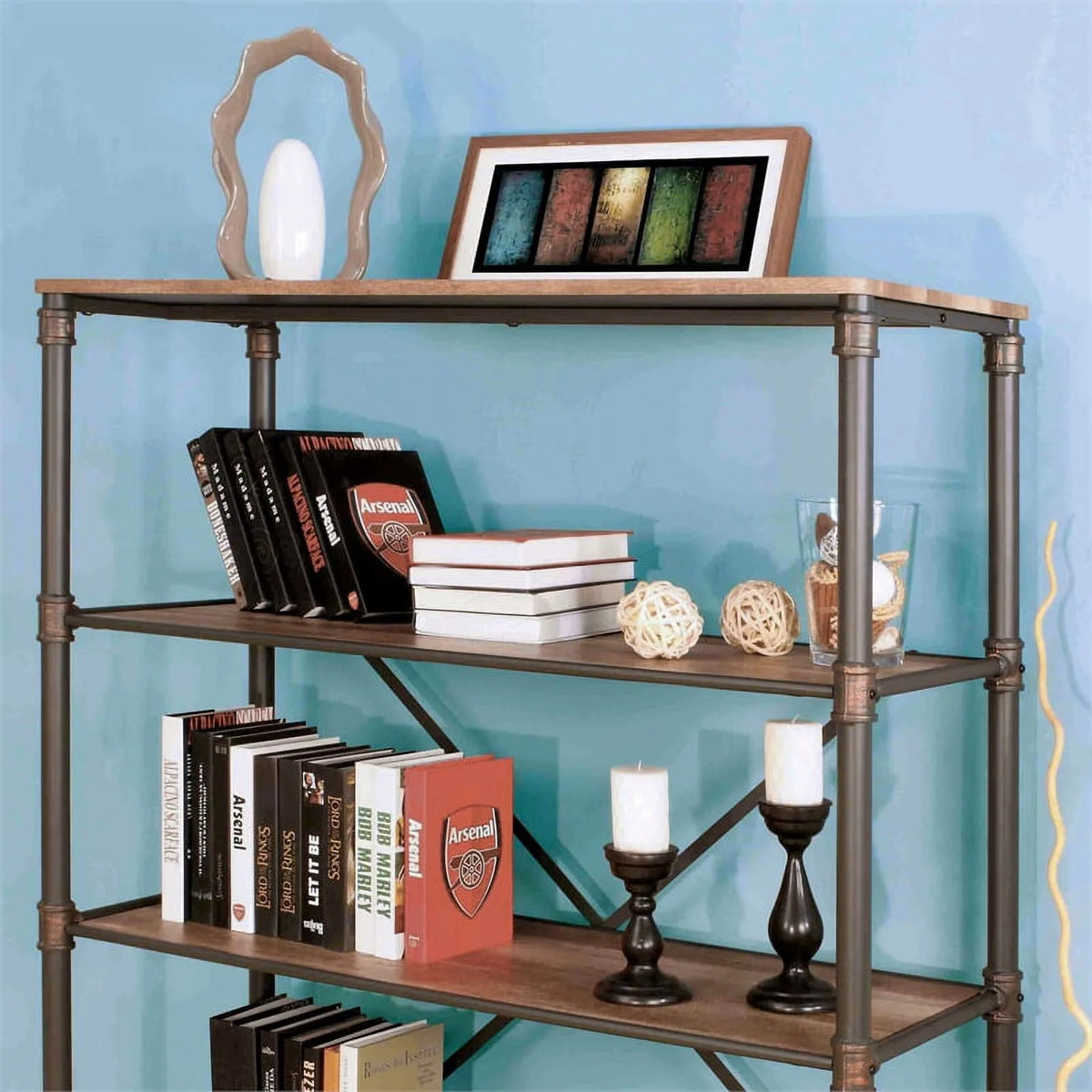 4-Shelf Metal Bookcase R513835