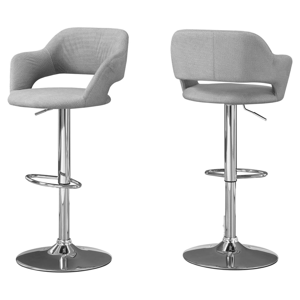 Gray Hydraulic Lift Adjustable Barstool W60227