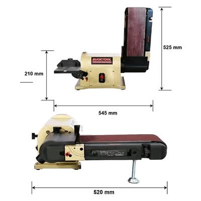 Belt Disc Sander Benchtop with 3/4HP Direct-Drive Motor and Portable Al Base I742820