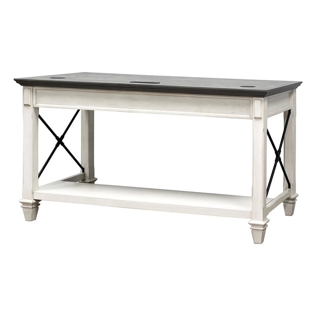 White Wood Height Adjustable Sit/Stand Desk E2950