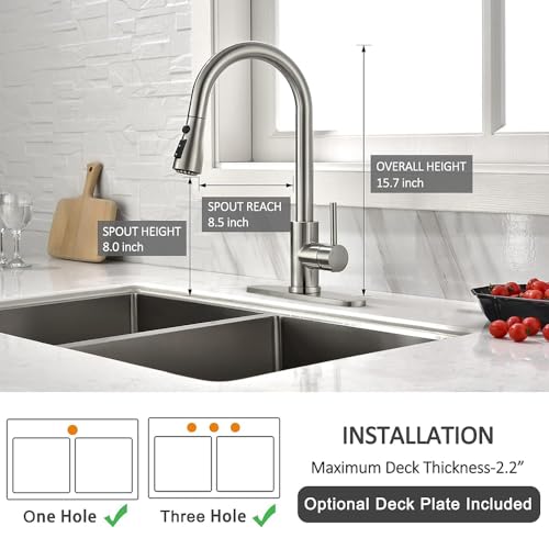 Single Handle Pull Down Sprayer Kitchen Faucet O1958