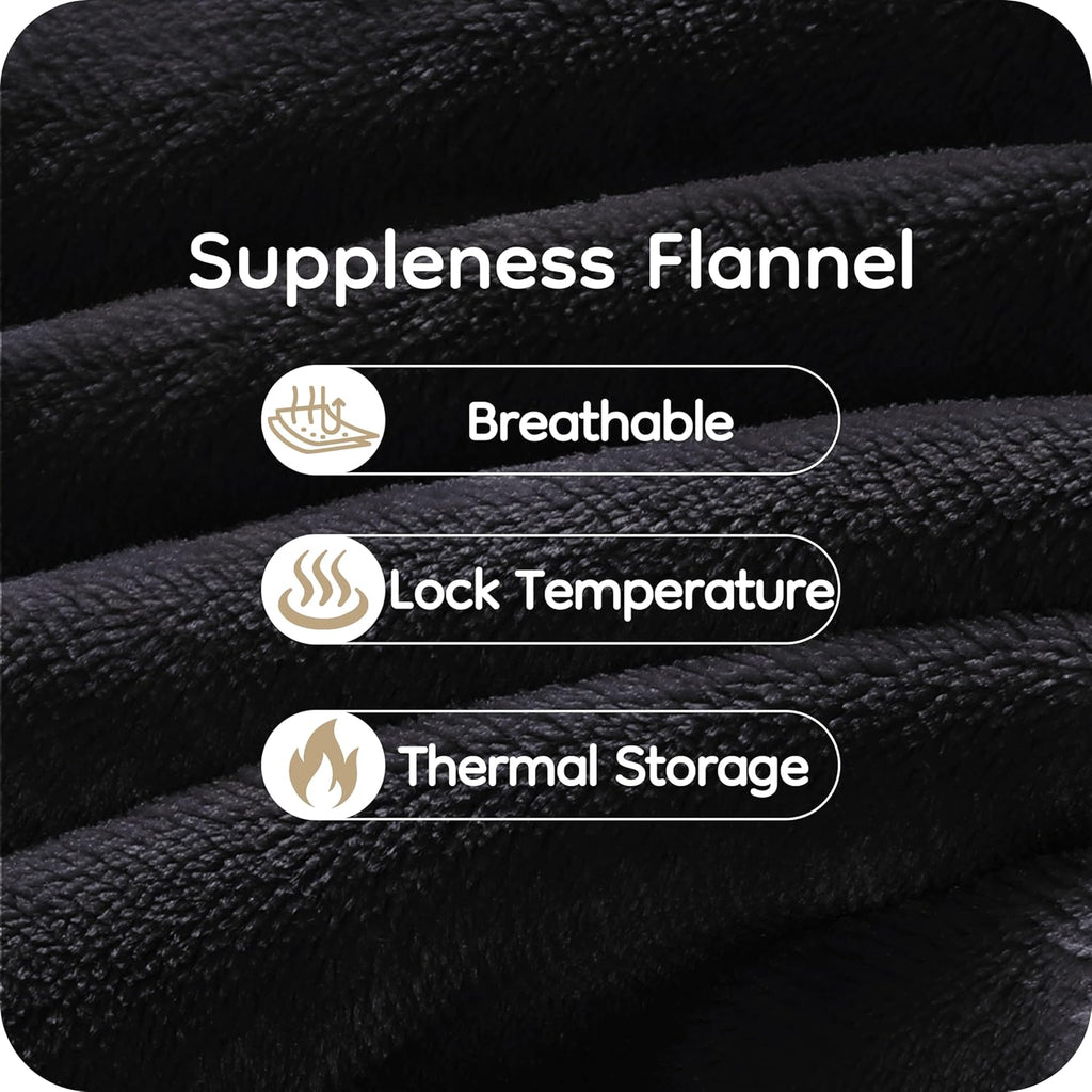 72" x 84" Full Size Dark Grey Flannel Heated Blanket R305
