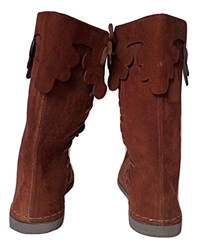 Medieval Brown Leather Knee High Boots A21884