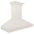 30 in. Wooden Wall Mount Range Hood in White T434039
