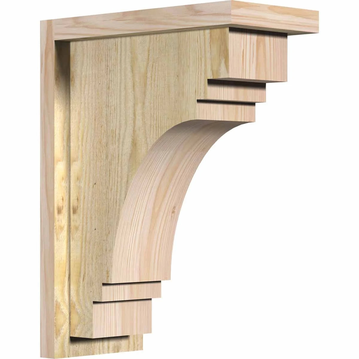 Rough Sawn Douglas Fir Corbel with Backplate Y65058