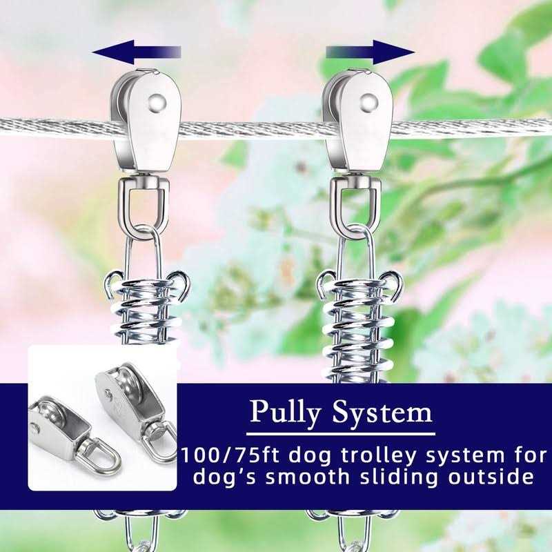 Dog Tie Out Runner with 10ft Pulley Runner Line K64248