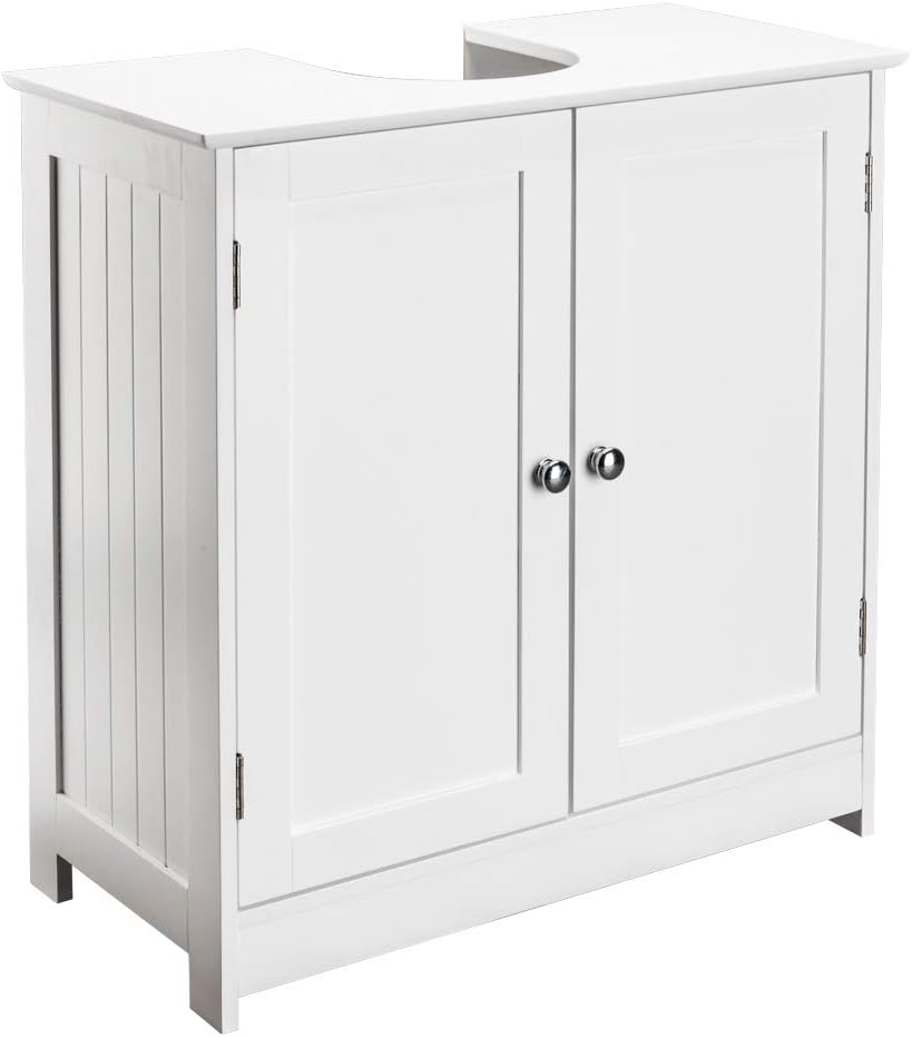 Under Sink Storage Bathroom Vanity with 2 Doors White S3377