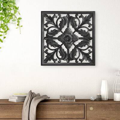 Hand-Carved Arabesque Medallion Wall Decor I276527