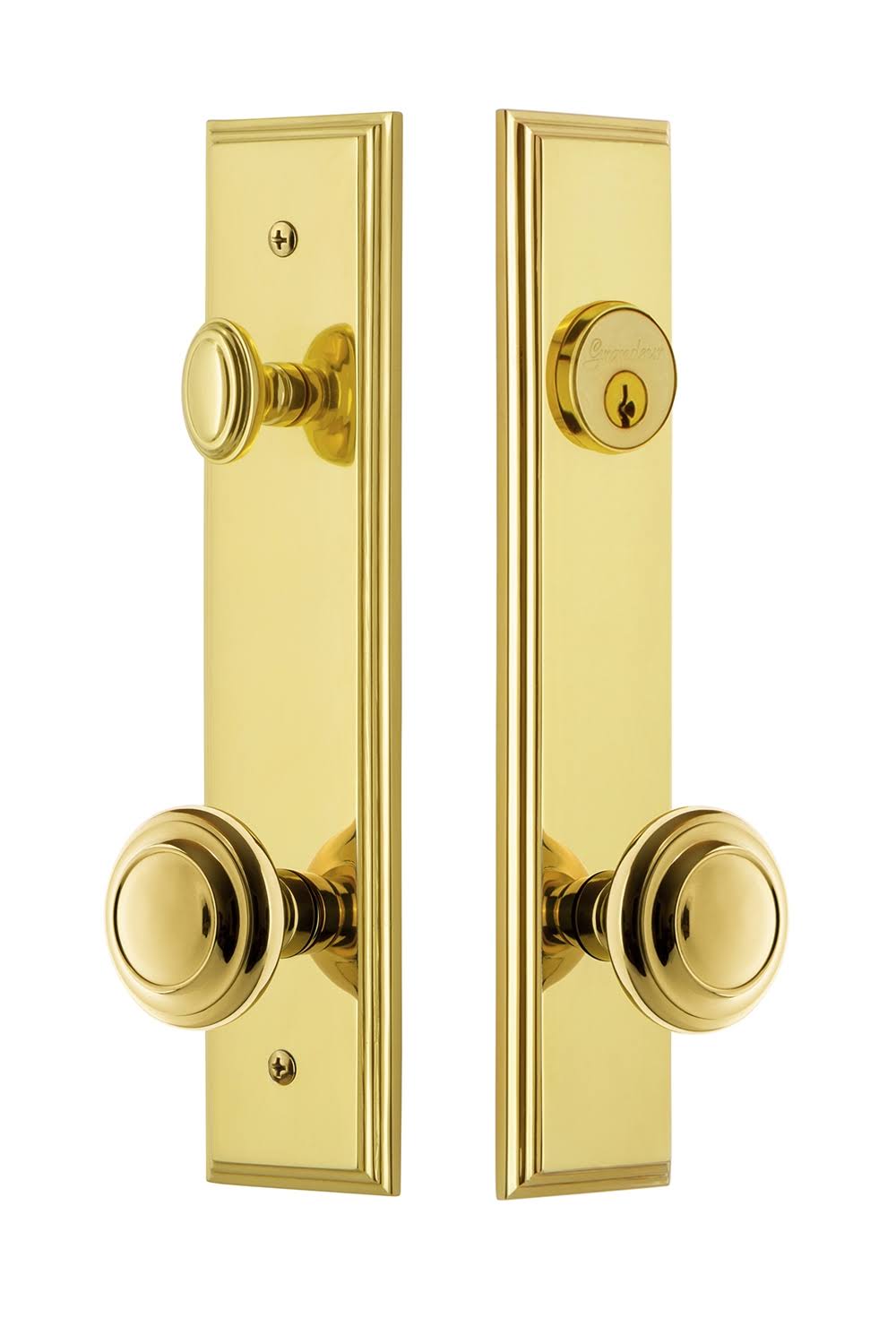 Lifetime Brass Entry Set with Circulaire Knob K23335