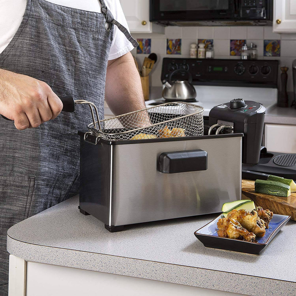 3.5-Quart Immersion Deep Stainless Steel Fryer A379434