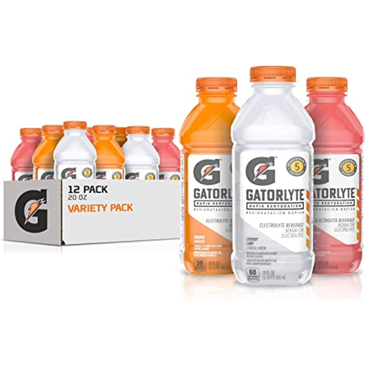 3 Flavor Variety Pack 20Oz Bottles (12 Pack) Electrolyte Beverage T870