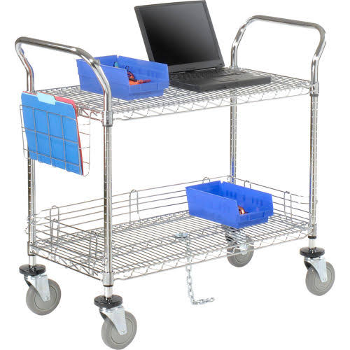 Chrome 2 Shelf Utility Cart U5534