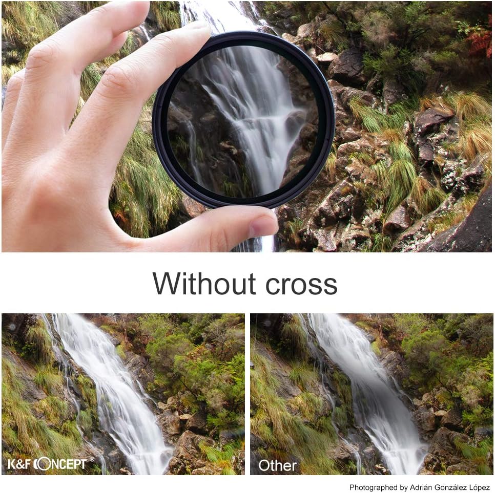 77mm Variable ND Filter ND2-ND32 Camera Lens Filter with Multi-Layer Coatings Pack of 2 R78551
