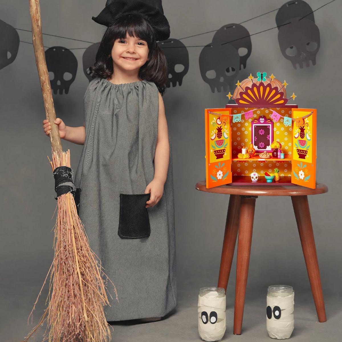 Wooden Multicolor Day of The Dead Box Set L263