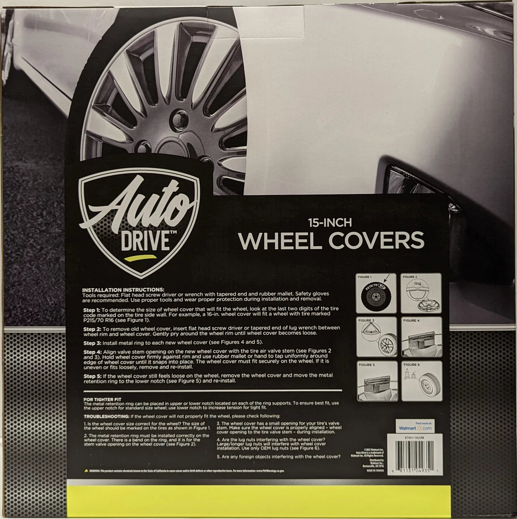 15-in Wheel Cover in Silver and Charcoal Finish B556