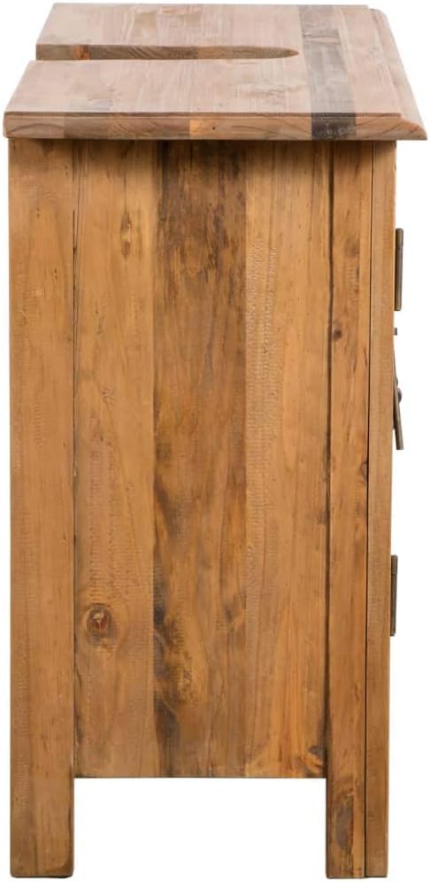 Solid Recycled Pinewood Bathroom Vanity Cabinet Y785463