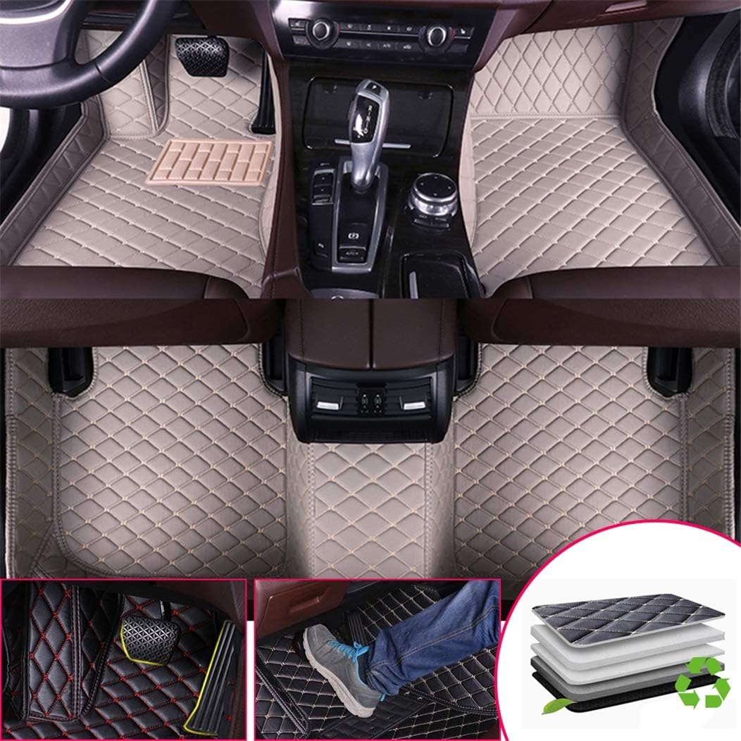 Black Beige Custom Car Floor Mats for Honda Civic Q313282