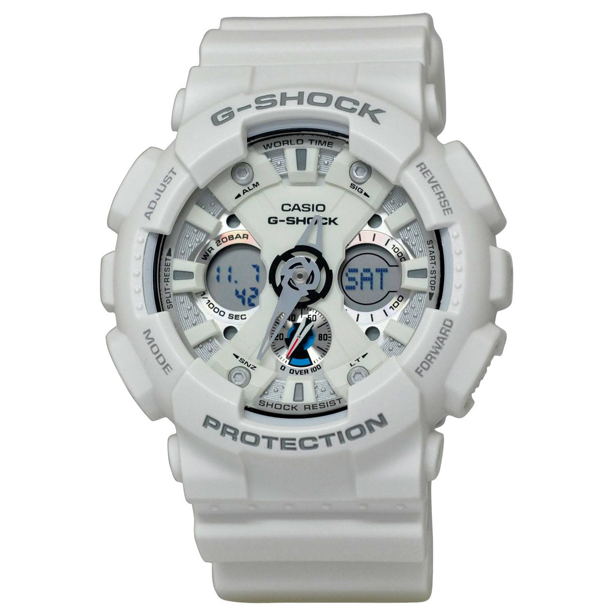 White Analog Digital Anti-magnetic G-Shock Watch B703