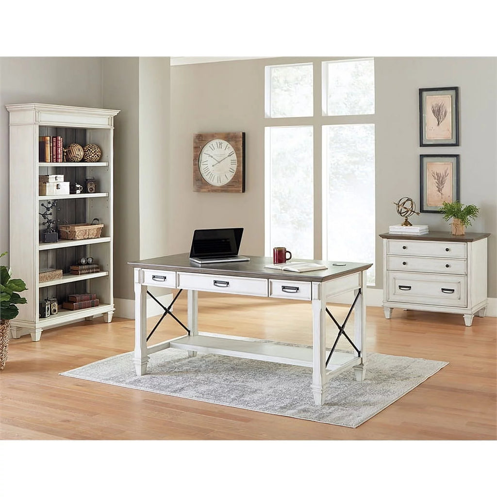 White Wood Height Adjustable Sit/Stand Desk E2950