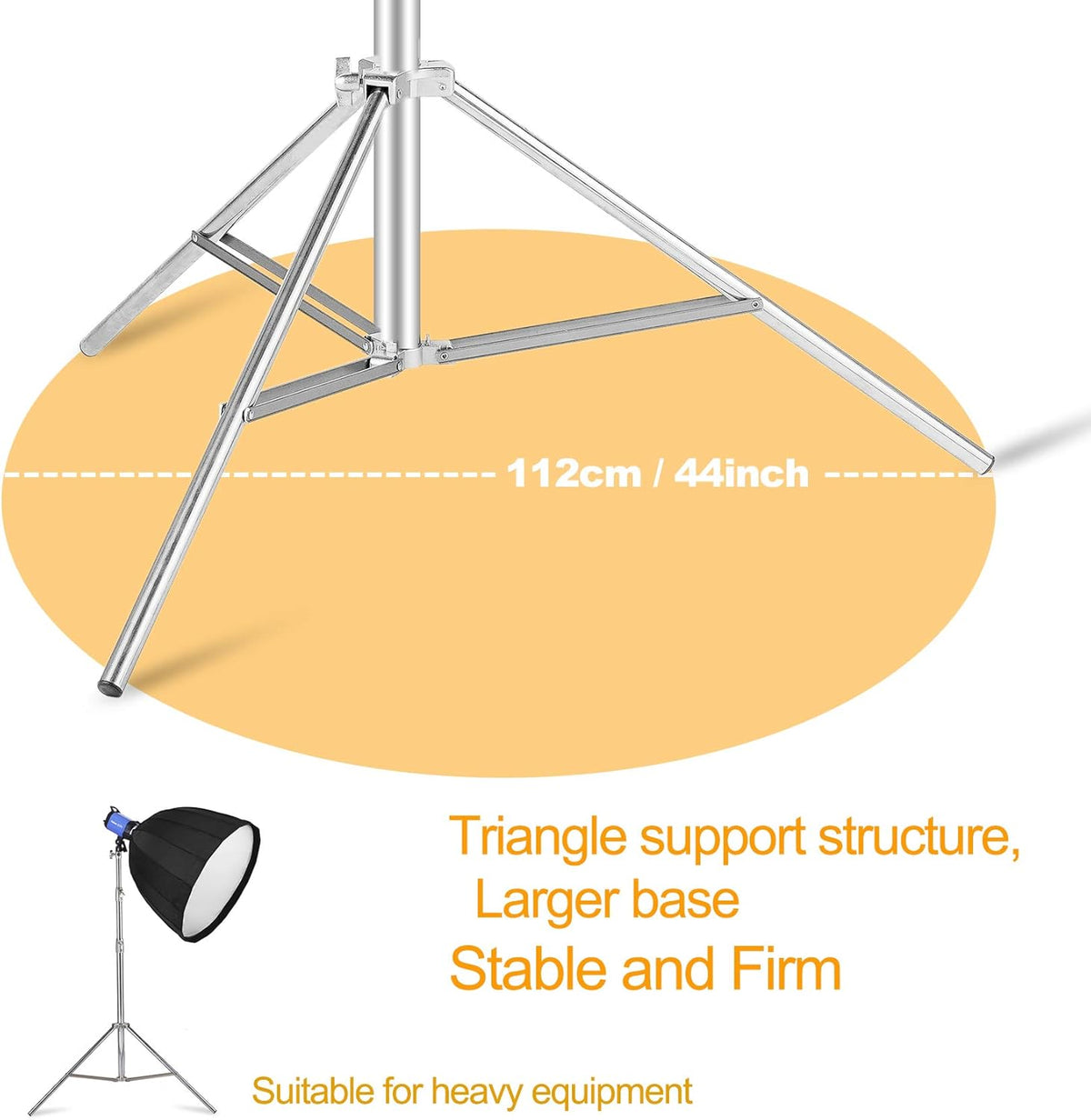 Heavy Duty Stainless Steel Light Stand Pack of 2 Y459