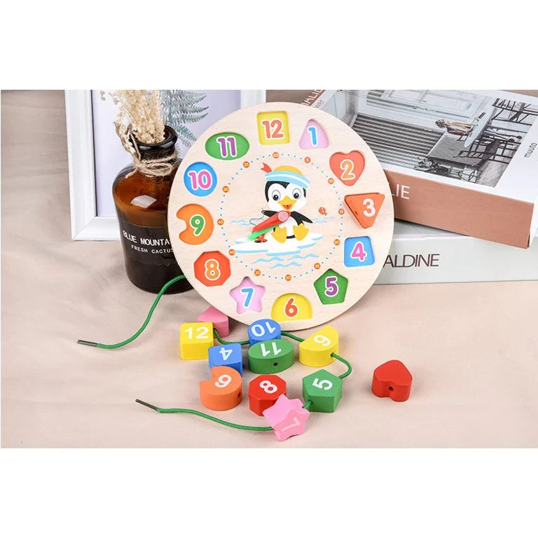 Wooden Shape Sorting Clock Toy C169