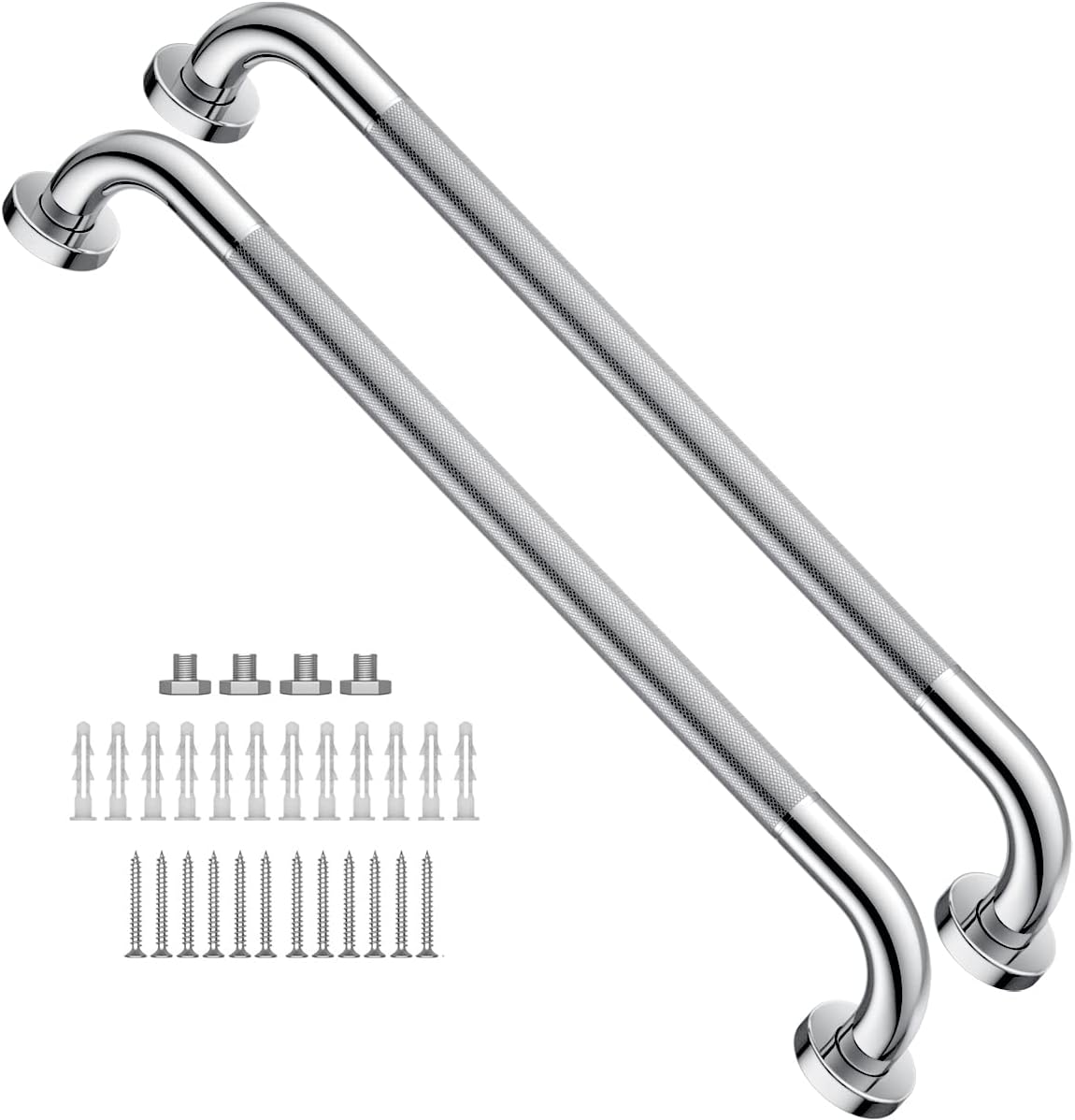 2 Pack 24 Inch Anti Slip Stainless Steel Grab Bar F24934