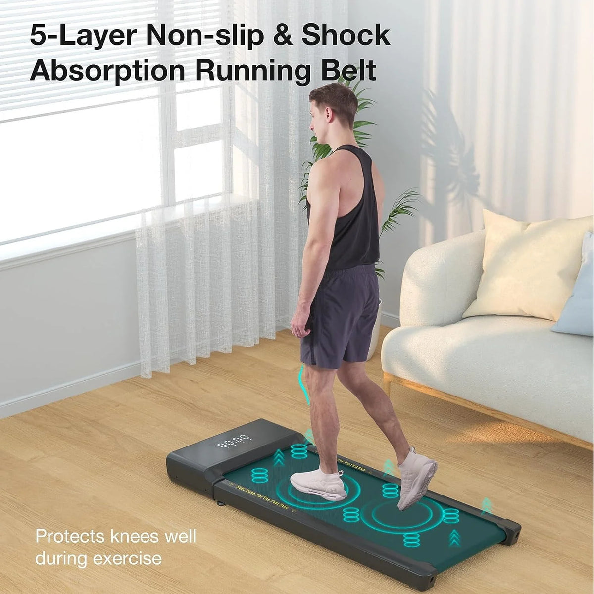 2.5Hp 300lbs Walking Pad Treadmill with Remote Control T650652