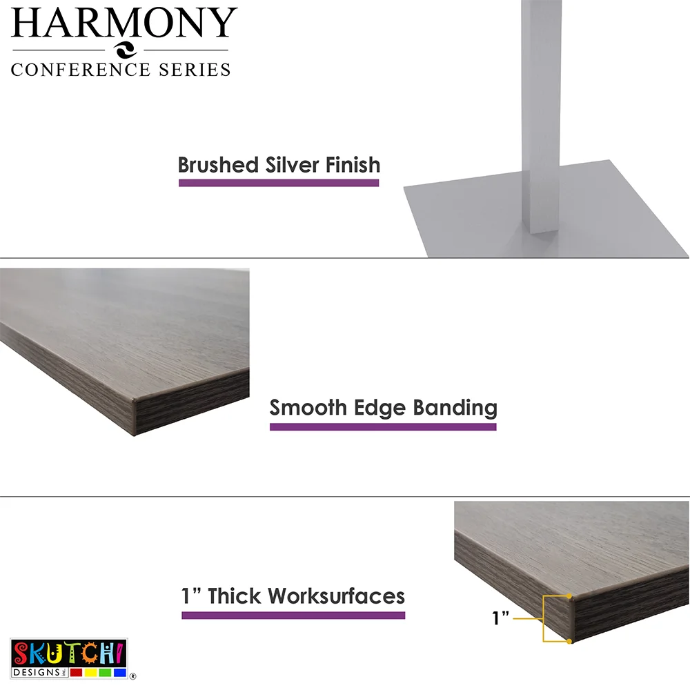 4 Person Oval Conference Table Metal Base T170