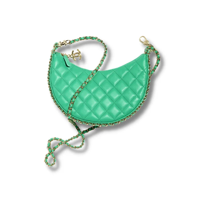 Green Small Hobo Bag P8557