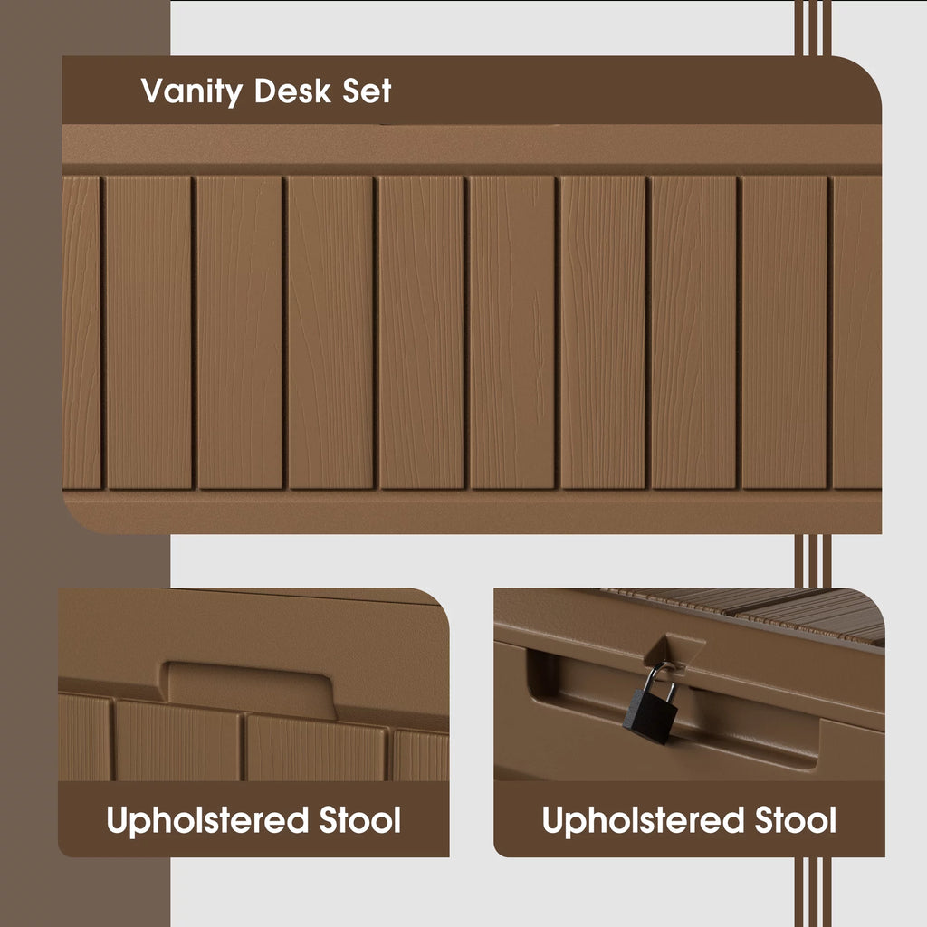 82 Gallon Resin Lockable Deck Box A142