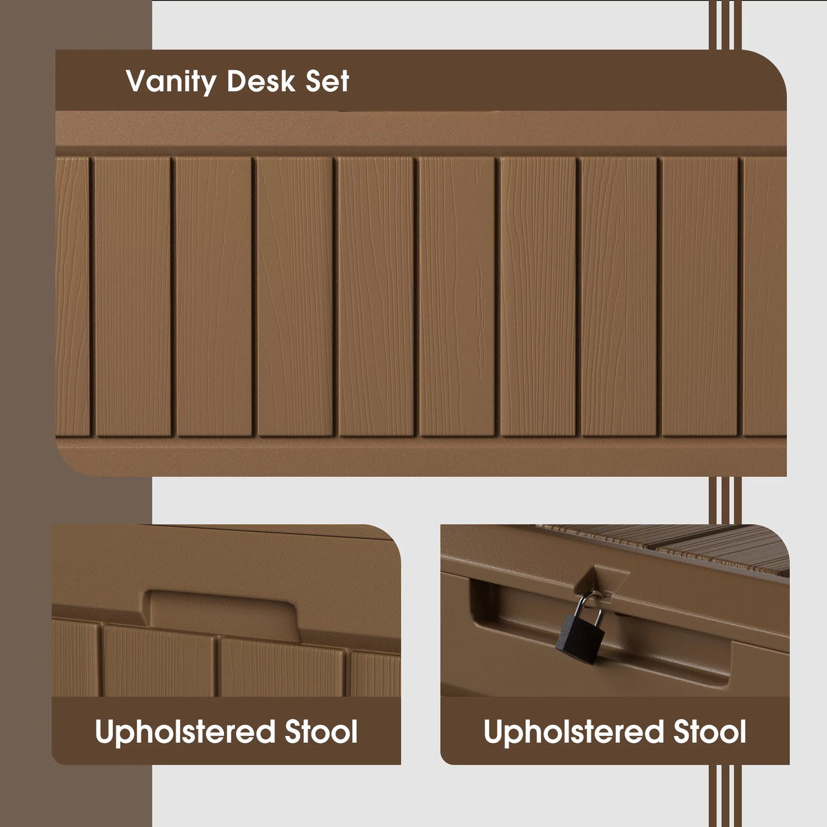 82 Gallon Resin Lockable Deck Box A142