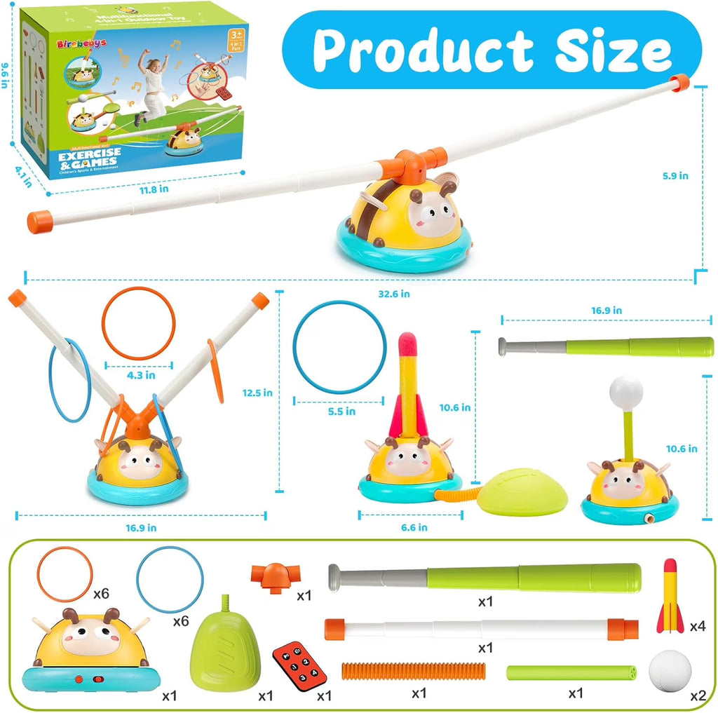 Outdoor Toy Toss Ring Baseball Game with Music X2844