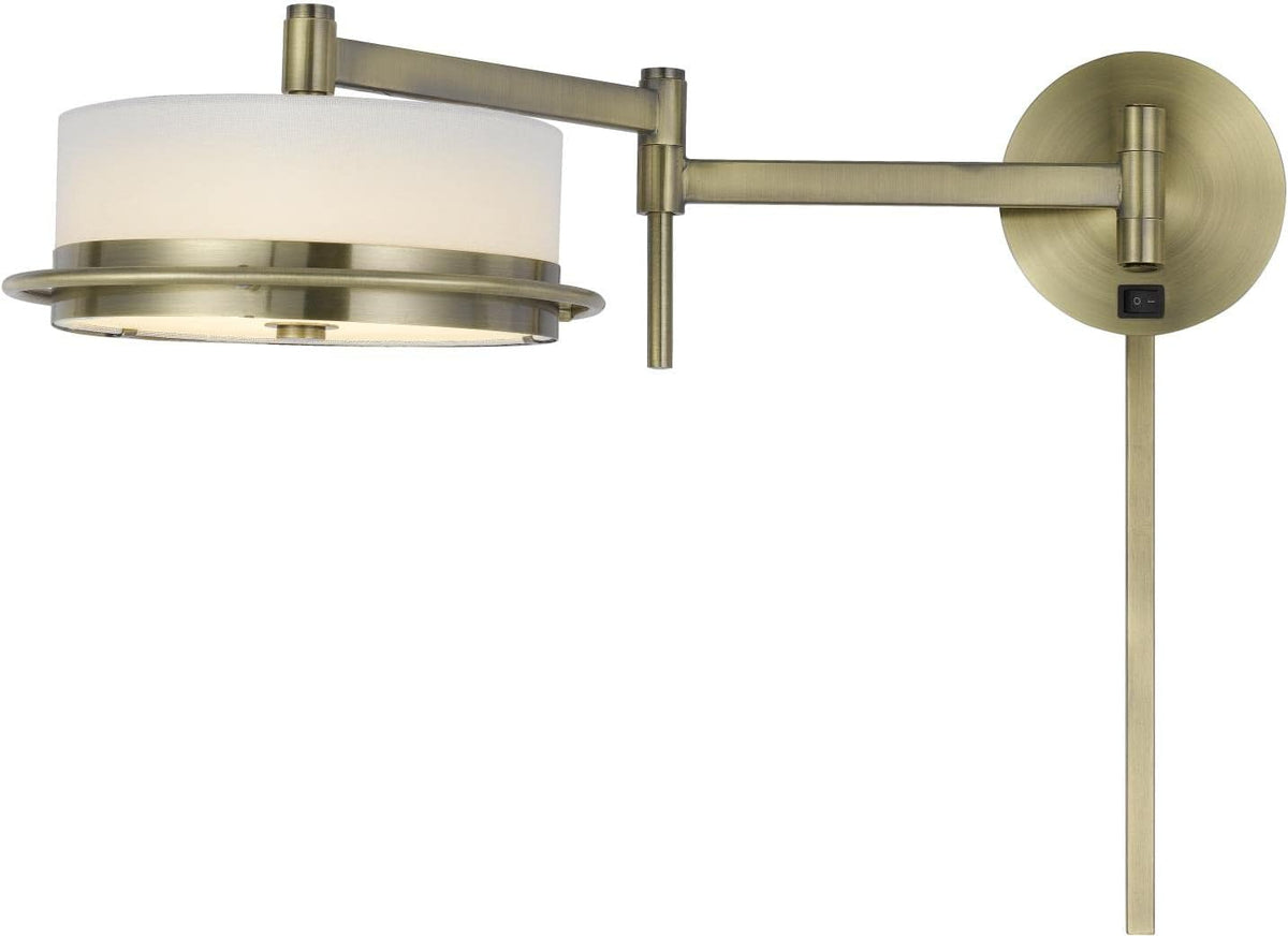 Antique Brass LED Swing Arm Wall Lamp A653526