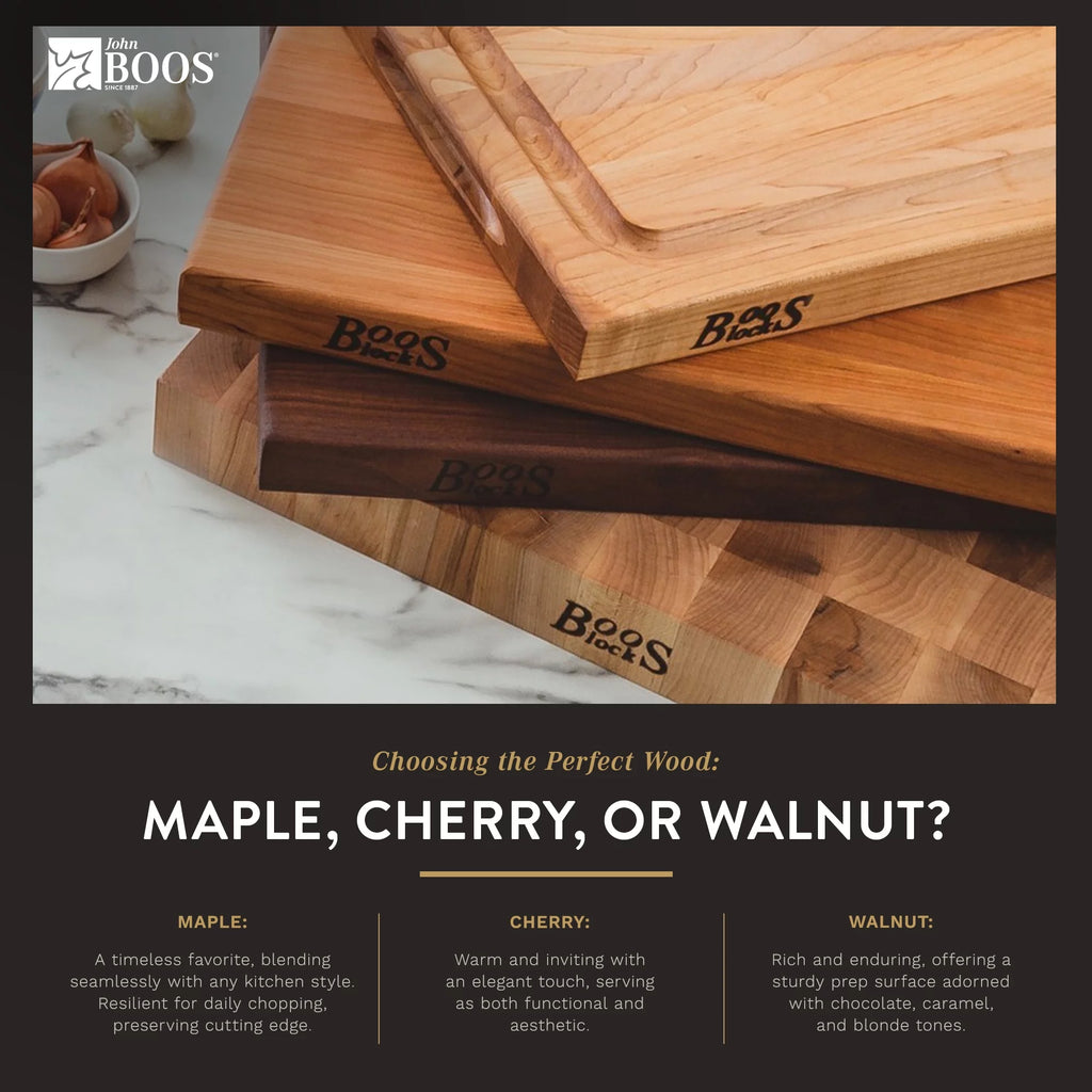 Large Maple Wood Cutting Board, 20" x 14" x 1.25" S223474