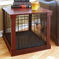 Red Large End Table Pet Crate with Cage Cover Z372