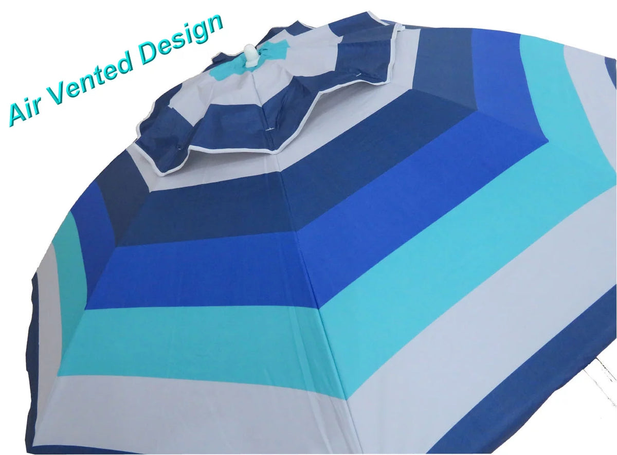 6 Feet Blue Stripe Beach Umbrella Q361