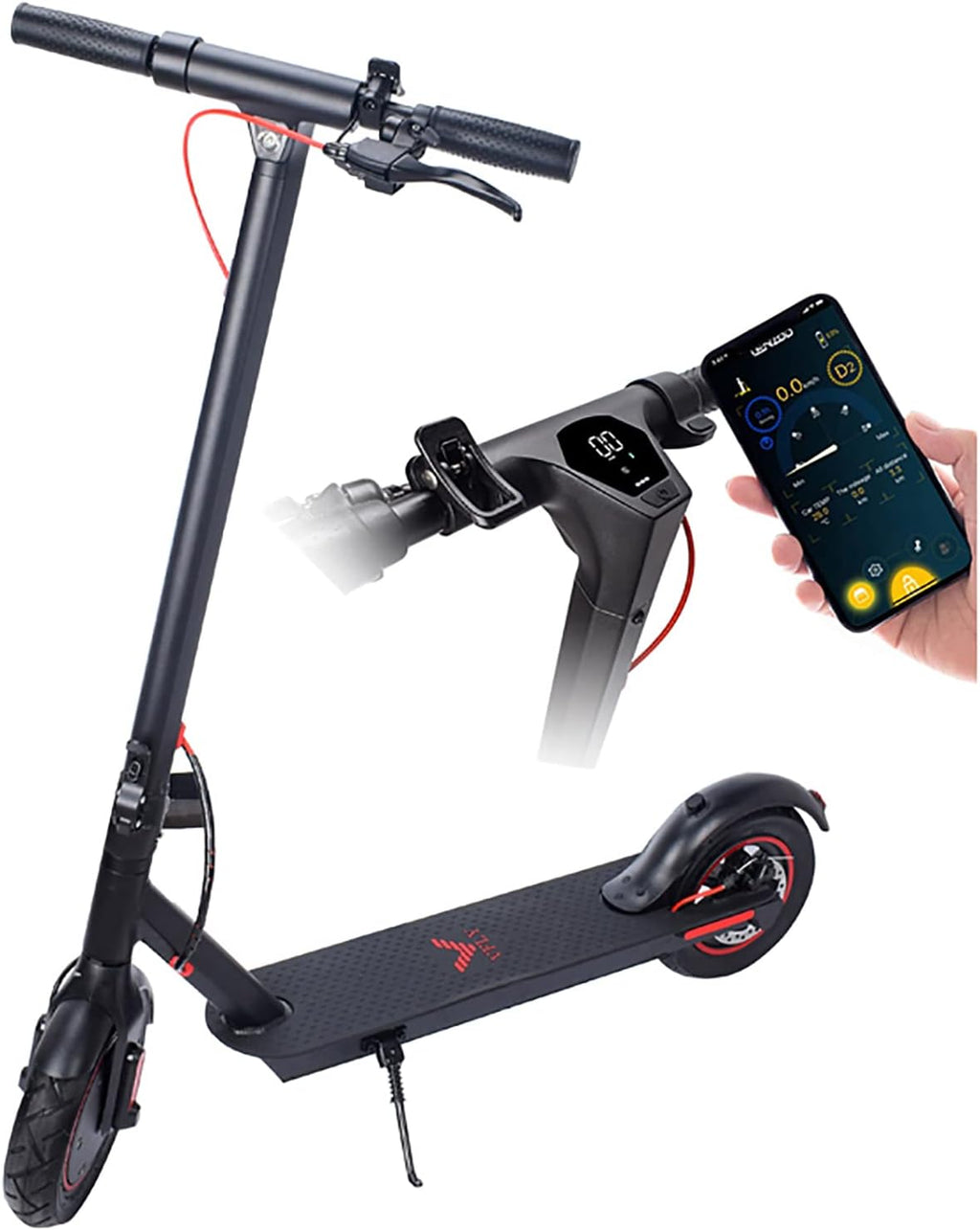 Electric Scooter with 500W Motor, 34-40 Miles Range, 15.5MPH, 10" Air Filled Tire R22814