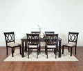7-Piece Dining Set with 6 Cross-Back Chairs X802310