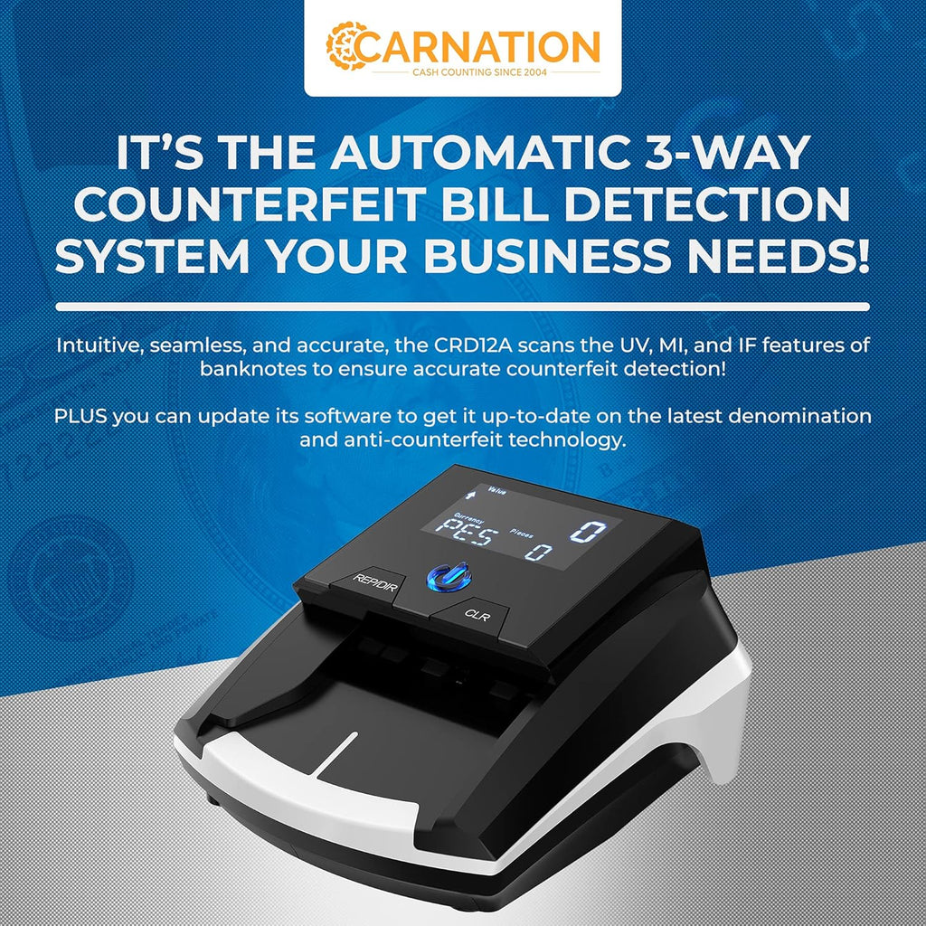 Automatic Counterfeit Bill Detector with Ultraviolet, Magnetic Ink, IR Technology K1294