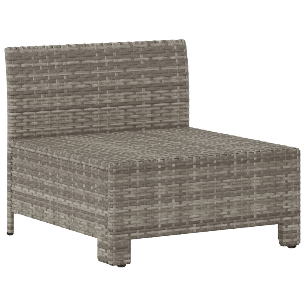 Gray Poly Rattan Patio Sofa with Cushion R855775