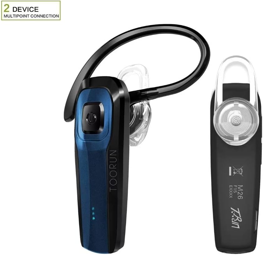 Blue Bluetooth Wireless Earpiece with Microphone P9620