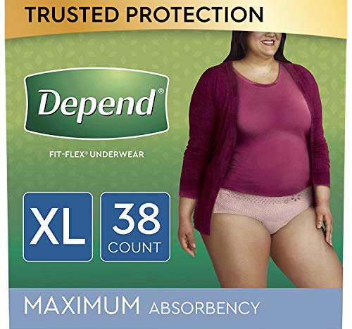 Disposable Maximum Absorbency Incontinence Underwear, Large, Blush, 52 Count U81080