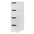 4-Tire Rolling Cart Organizer Unit with Wheels Storage Cabinet O4786