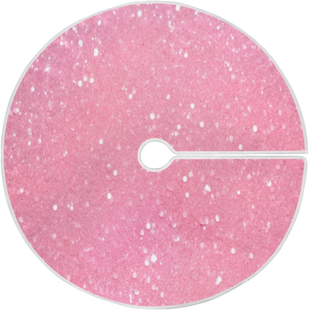 Glitter Blush Pink 47.2" Suede Christmas Tree Skirt M51601