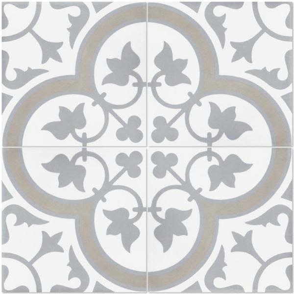 Vintage 8 in. x 8 in. Cement Floor and Wall Tile E9849