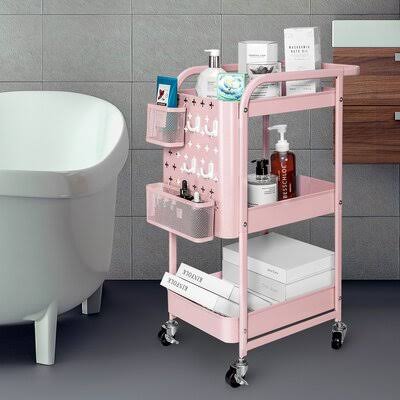 Pink Kitchen Cart J40163