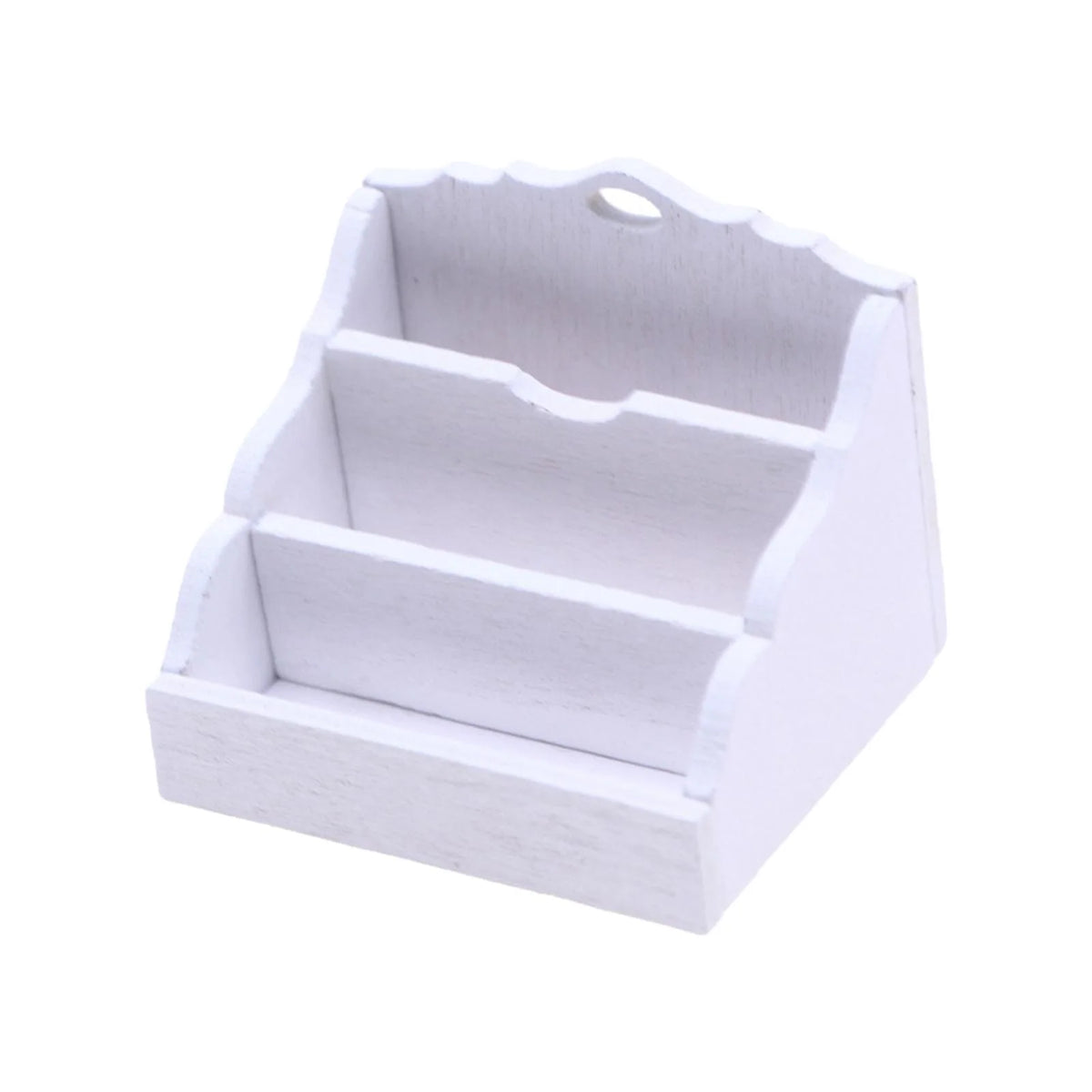 White 1:12 Scale Dollhouse Miniature Magazine Paper Rack Q3010