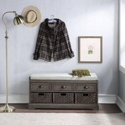 Gray Storage Bench M527140