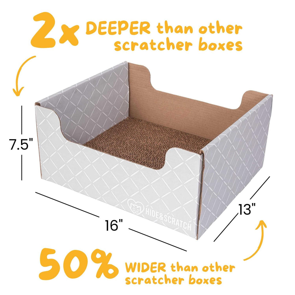 Extra-Large Heavy Duty Cardboard Cat Scratcher and Lounger Box Z682