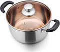 6 Quart Stainless Steel Stock Pot with Glass Lid O737193